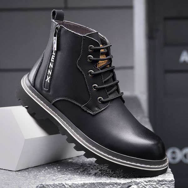 winter cotton plush warm snow boots outdoor shoe men boots cow genuine leather puncture-proof casual shoes man warm ankle boots, Black
winter cotton plush warm snow boots outdoor shoe men boots cow genuine leather puncture-proof casual shoes man warm ankle boots, Black