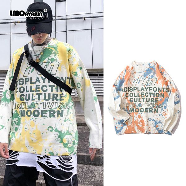 lmc/ 2020 fashion streetwear printing loose men sweaters hip hop men casual sweater autumn winter pullover, White;black
lmc/ 2020 fashion streetwear printing loose men sweaters hip hop men casual sweater autumn winter pullover, White;black