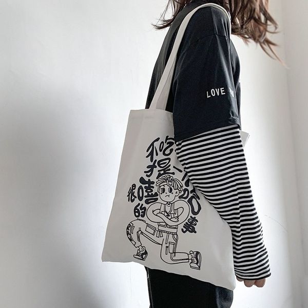 new canvas tote bags for women 2020 ladies casual cartoon shoulder bag foldable shopping beach bag cotton cloth female handbag
new canvas tote bags for women 2020 ladies casual cartoon shoulder bag foldable shopping beach bag cotton cloth female handbag
