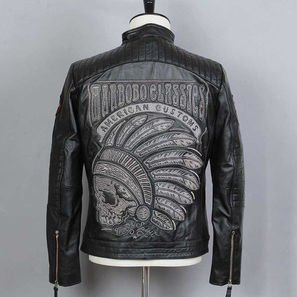 fashion 2020 skulls black cowskin motorcycle genuine leather men chief pattern locomotive jacket biker coat male
fashion 2020 skulls black cowskin motorcycle genuine leather men chief pattern locomotive jacket biker coat male
