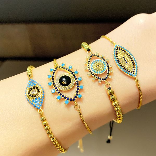 shiny blue crystal evil eye charm bracelets for women couple beaded strand adjustable cz rhinestone crystal bracelets, Golden;silver
shiny blue crystal evil eye charm bracelets for women couple beaded strand adjustable cz rhinestone crystal bracelets, Golden;silver