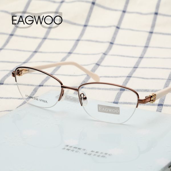 eagwoo women vintage designed diamond eyeglasses half rim optical frame prescription brand eye glasses green pink blue 7815, Black
eagwoo women vintage designed diamond eyeglasses half rim optical frame prescription brand eye glasses green pink blue 7815, Black