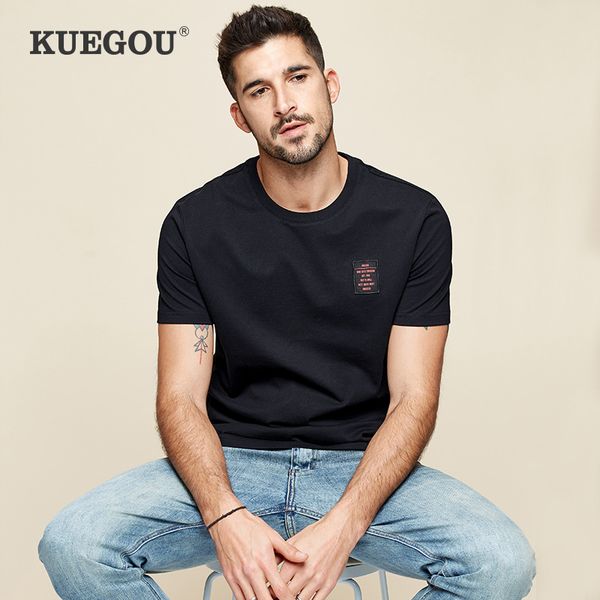 kuegou 100% cotton summer t shirt men fashion tshirt patch men's t-shirt summer man's clothes plus size zt-3302, White;black
kuegou 100% cotton summer t shirt men fashion tshirt patch men's t-shirt summer man's clothes plus size zt-3302, White;black