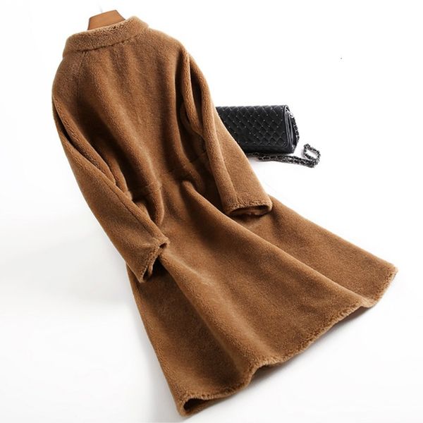 winter luxury wool women's leather coat women's natural wool wear, Black
winter luxury wool women's leather coat women's natural wool wear, Black