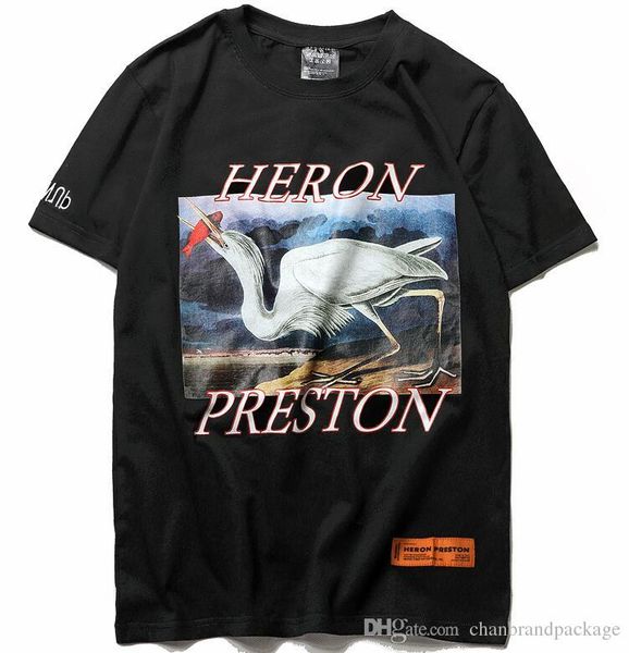 

Роскошные мужские дизайнерские футболки с вышивкой буквы Heron Preston Мужская модная