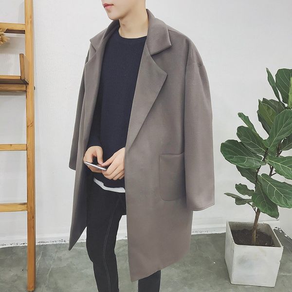 winter warm oversized trench coat for men thick loose fit casaco masculino long jacket comfort casual wool outwear overcoat, Black
winter warm oversized trench coat for men thick loose fit casaco masculino long jacket comfort casual wool outwear overcoat, Black