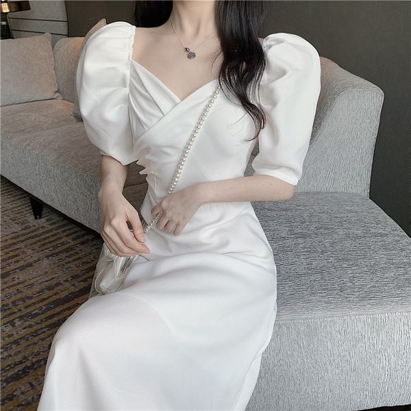 retro v-neck women summer dress 2020 elegant puff- sleeve white female a-line dress party vestidos de verano robe femme sukienki, White;black
retro v-neck women summer dress 2020 elegant puff- sleeve white female a-line dress party vestidos de verano robe femme sukienki, White;black
