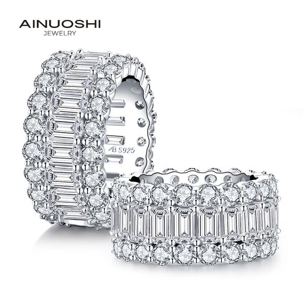 ainuoshi 925 sterling silver 3 rows band rings women engagement simulated diamond wedding silver full eternity rings jewelry, Golden;silver
ainuoshi 925 sterling silver 3 rows band rings women engagement simulated diamond wedding silver full eternity rings jewelry, Golden;silver