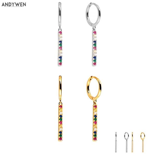 andywen 925 sterling silver rainbow long line hoops dropg dangle earring for women accesorios mujer oorringen round ear jewelry
andywen 925 sterling silver rainbow long line hoops dropg dangle earring for women accesorios mujer oorringen round ear jewelry