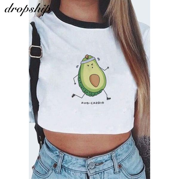 2020 fashion avocado print female crop t-shirt white cotton women tshirts summer casual harajuku tee shirt femme
2020 fashion avocado print female crop t-shirt white cotton women tshirts summer casual harajuku tee shirt femme