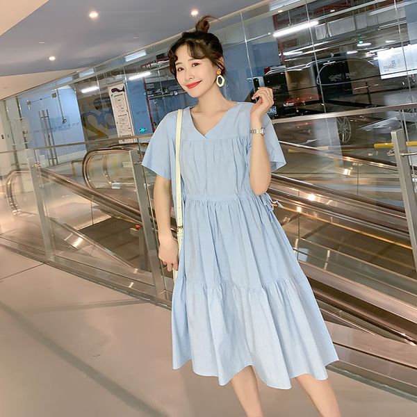 maternity dresses 2021 summer pregnant women loose plus-size midi short sleeve dress fashin v-neck ruched vestido h35, White
maternity dresses 2021 summer pregnant women loose plus-size midi short sleeve dress fashin v-neck ruched vestido h35, White