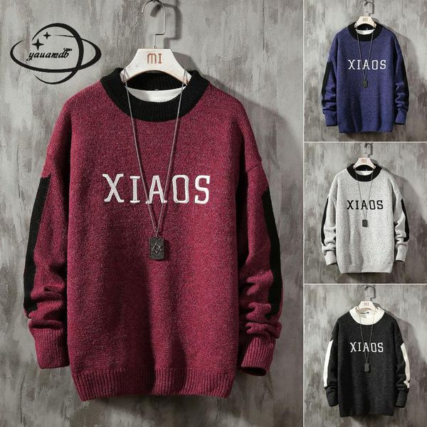 mens sweaters spring autumn female pullovers clothing o-neck long sleeve patchwork letter loose soft thicken man clothes h90, White;black
mens sweaters spring autumn female pullovers clothing o-neck long sleeve patchwork letter loose soft thicken man clothes h90, White;black