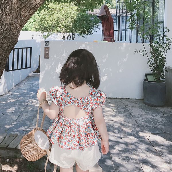 2019 cute girls fashion floral short sleeve backless blouses 2 colors fashion casual dresses clothes 1-7y, White;black
2019 cute girls fashion floral short sleeve backless blouses 2 colors fashion casual dresses clothes 1-7y, White;black
