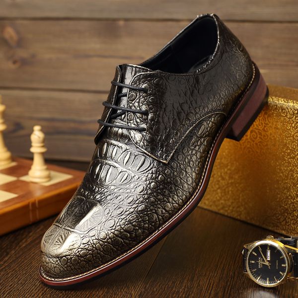 2019 new mens brandfashion crocodile pattern leather shoes male casual flats lace up nightclub bullock shoes for young mens a216, Black
2019 new mens brandfashion crocodile pattern leather shoes male casual flats lace up nightclub bullock shoes for young mens a216, Black