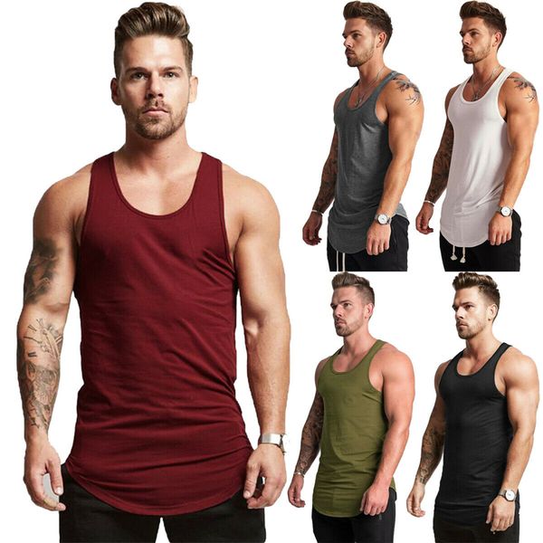 new men gym muscle sleeveless tank tee summer bodybuilding sport fitness slim tanks vest men boy casual solid cotton tanks, White;black
new men gym muscle sleeveless tank tee summer bodybuilding sport fitness slim tanks vest men boy casual solid cotton tanks, White;black