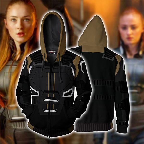 2019 x-men: dark phoenix clothes hoodie sweatshirt for girls women 3d print coats streetwear hip hop cool zipper jackets, Black
2019 x-men: dark phoenix clothes hoodie sweatshirt for girls women 3d print coats streetwear hip hop cool zipper jackets, Black