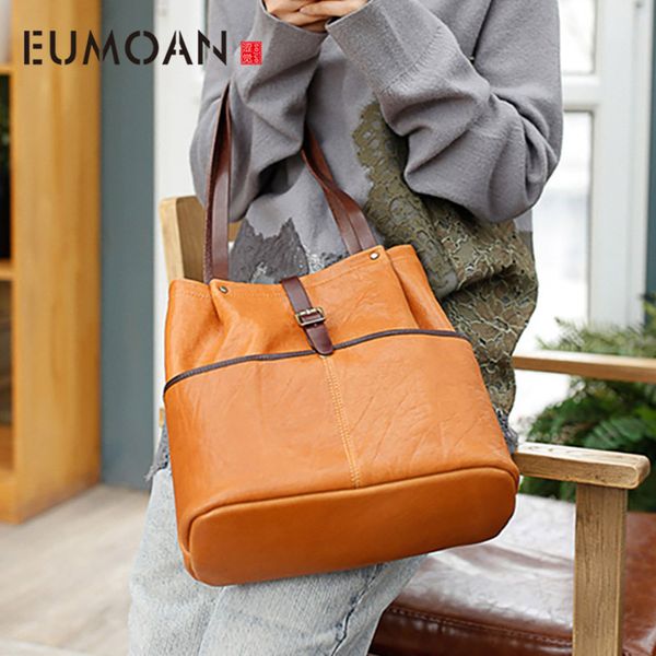 eumoan handmade leather bag, women's large-capacity soft leather handbag, tannin cowhide shoulder bag
eumoan handmade leather bag, women's large-capacity soft leather handbag, tannin cowhide shoulder bag
