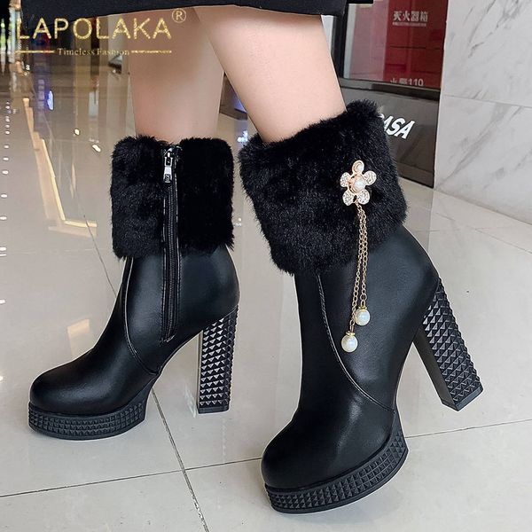 lapolaka 2020 big size 43 metal decoration ankle boots woman shoes zipper chunky high heels platform shoes women boots, Black
lapolaka 2020 big size 43 metal decoration ankle boots woman shoes zipper chunky high heels platform shoes women boots, Black