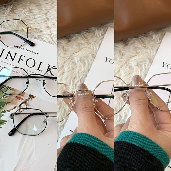 2020 irregular metal frame common plain for men and women polygon myopia myopia glasses glasses frame, Silver
2020 irregular metal frame common plain for men and women polygon myopia myopia glasses glasses frame, Silver