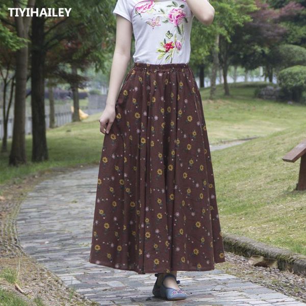 tiyihailey 2020 new fashion long maxi a-line elastic waist women cotton and linen print flower brown spring skirts, Black
tiyihailey 2020 new fashion long maxi a-line elastic waist women cotton and linen print flower brown spring skirts, Black
