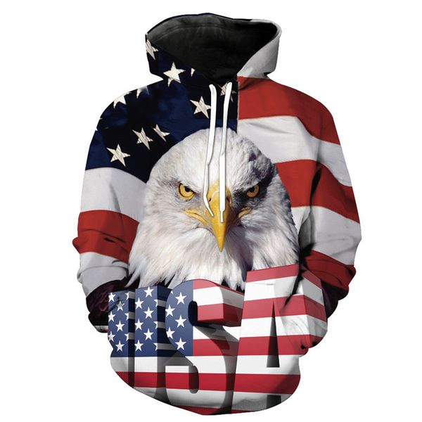 new men/women usa flag eagle 3d hoodies pullovers cool wolf animal print hooded sweatshirt hip hop hoodie drop ship, Black 
new men/women usa flag eagle 3d hoodies pullovers cool wolf animal print hooded sweatshirt hip hop hoodie drop ship, Black