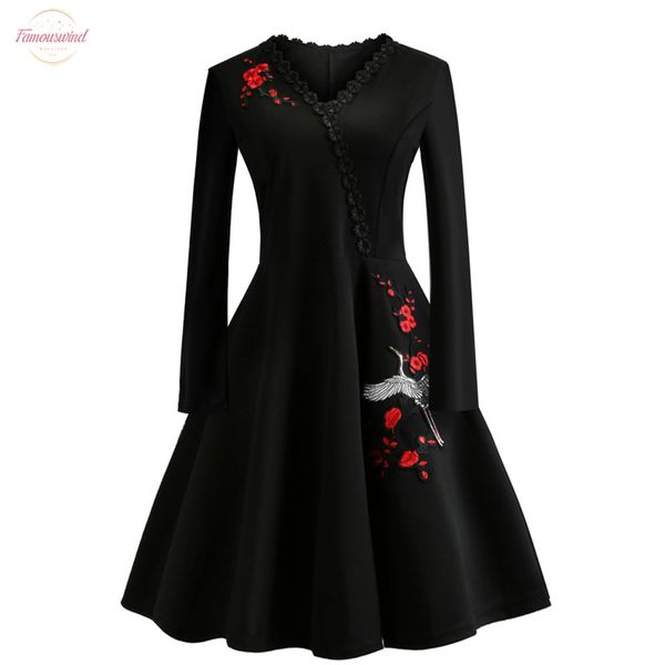 women 50s 60s vintage dress embroidery floral swing rockabilly dress party vestidos long sleeves dresses plus size 4xl, Black;gray
women 50s 60s vintage dress embroidery floral swing rockabilly dress party vestidos long sleeves dresses plus size 4xl, Black;gray