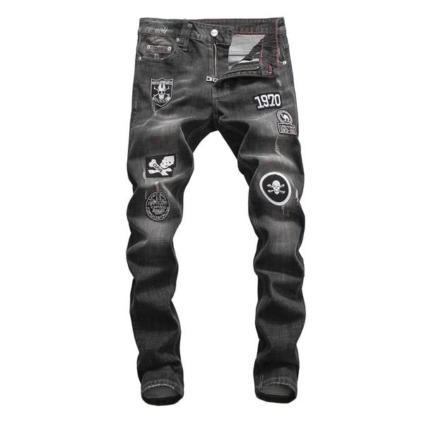 2020 men stretchy ripped skinny biker print jeans destroyed hole harem pants slim fit denim scratched jean mens designer jeans, Blue
2020 men stretchy ripped skinny biker print jeans destroyed hole harem pants slim fit denim scratched jean mens designer jeans, Blue