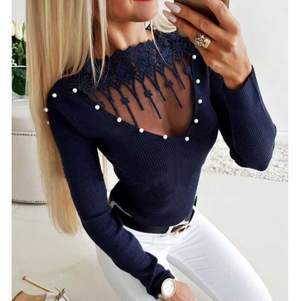 women's t-shirt women knitted t shirt long sleeve mesh patchwork gray black tee slim fit t-shirts womens fashion, White
women's t-shirt women knitted t shirt long sleeve mesh patchwork gray black tee slim fit t-shirts womens fashion, White