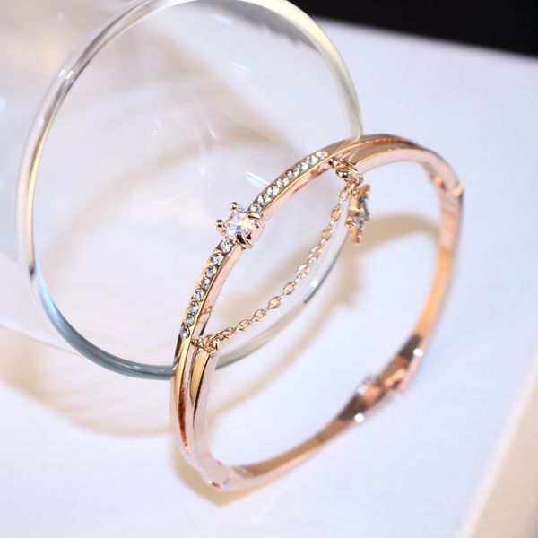 wholesale- bangles for women rose gold rhinestone star bracelets for girls wedding party jewelry, Black
wholesale- bangles for women rose gold rhinestone star bracelets for girls wedding party jewelry, Black