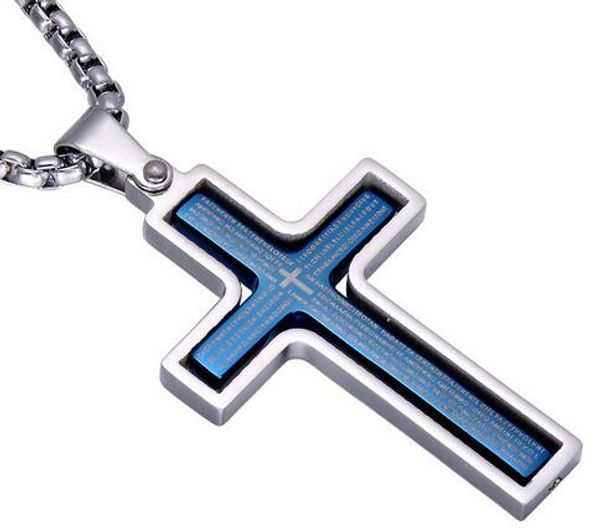 fashion boutique mens spinner cross pendant necklace for men 4 colors stainless steel male jewelry 24, Silver 
fashion boutique mens spinner cross pendant necklace for men 4 colors stainless steel male jewelry 24, Silver