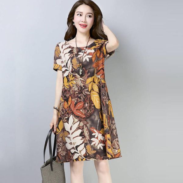cover-ups summer fashion casual women o-neck short sleeve floral printed dress elegant ladies loose beach party vestidos#g3
cover-ups summer fashion casual women o-neck short sleeve floral printed dress elegant ladies loose beach party vestidos#g3