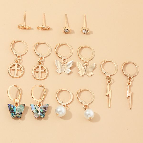 new arrival creative fashion design abalone shell butterfly cross lighting earring for women accessory jewelry, Golden;silver
new arrival creative fashion design abalone shell butterfly cross lighting earring for women accessory jewelry, Golden;silver