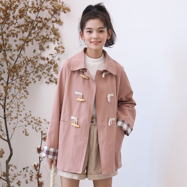 plaid cotton and linen short baseball cow horn button jacket cute sweet women's jackets spring autumn young soft female jackets, Black;brown
plaid cotton and linen short baseball cow horn button jacket cute sweet women's jackets spring autumn young soft female jackets, Black;brown