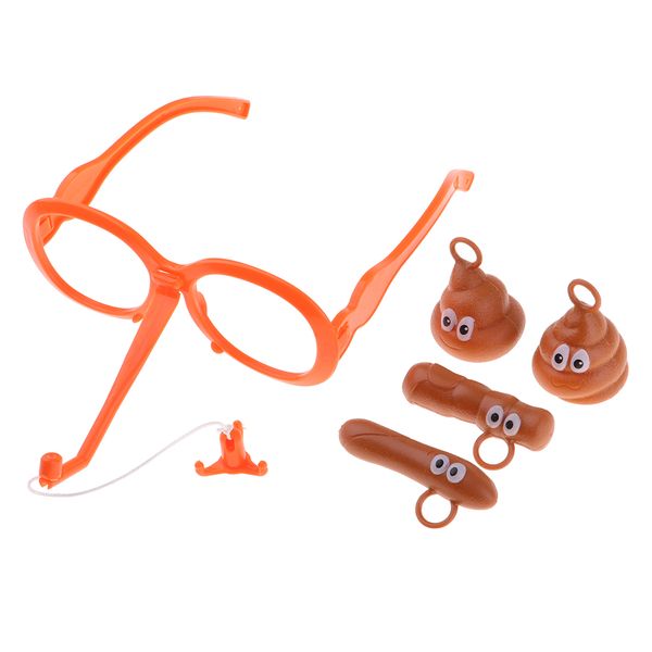 funny kids toys set, includes 1 glasses and 4 poops
funny kids toys set, includes 1 glasses and 4 poops