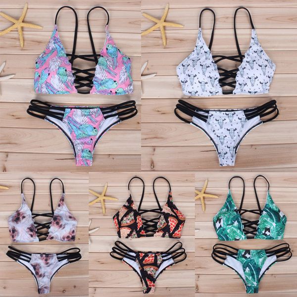 Sexy Two Piece 2017 New Women Black Print Bikini Set push up monokini Bra Swimwear Swimsuit Beachwear Bathing Suit Navy Style
Sexy Two Piece 2017 New Women Black Print Bikini Set push up monokini Bra Swimwear Swimsuit Beachwear Bathing Suit Navy Style