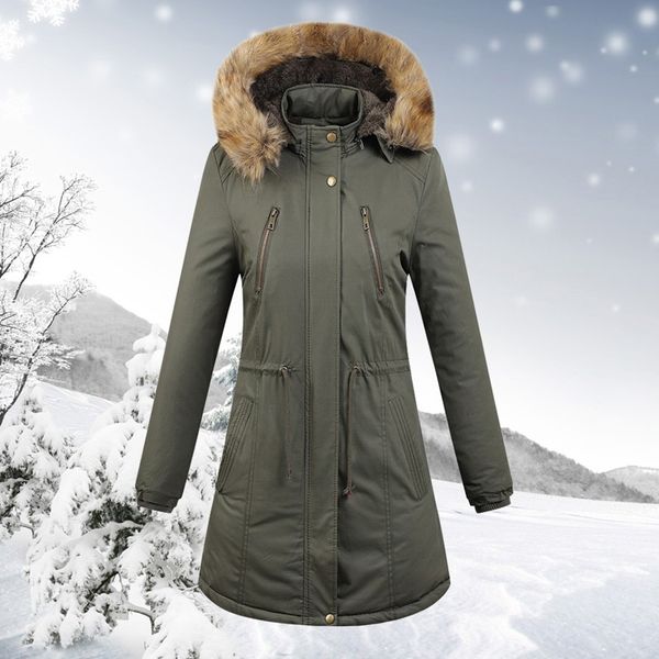 plus size winter jacket women long thicked cotton-padded pocket winter coats parka fur hooded women coats and jackets clothing, Black
plus size winter jacket women long thicked cotton-padded pocket winter coats parka fur hooded women coats and jackets clothing, Black