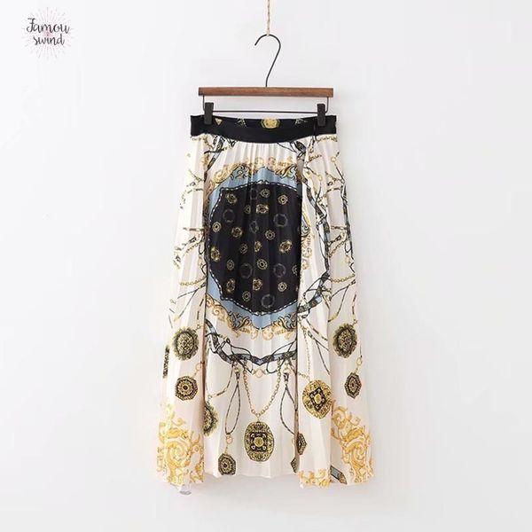 women skirt new vintage totem print pleated midi faldas mujer ladies side zipper casual qun129 patchwork spring brand skirts chic, Black
women skirt new vintage totem print pleated midi faldas mujer ladies side zipper casual qun129 patchwork spring brand skirts chic, Black