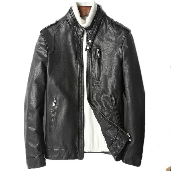 genuine leather jacket real sheepskin coat for men spring autumn jacket men streetwear motorcycle jackets chaqueta hombre my1811, Black
genuine leather jacket real sheepskin coat for men spring autumn jacket men streetwear motorcycle jackets chaqueta hombre my1811, Black