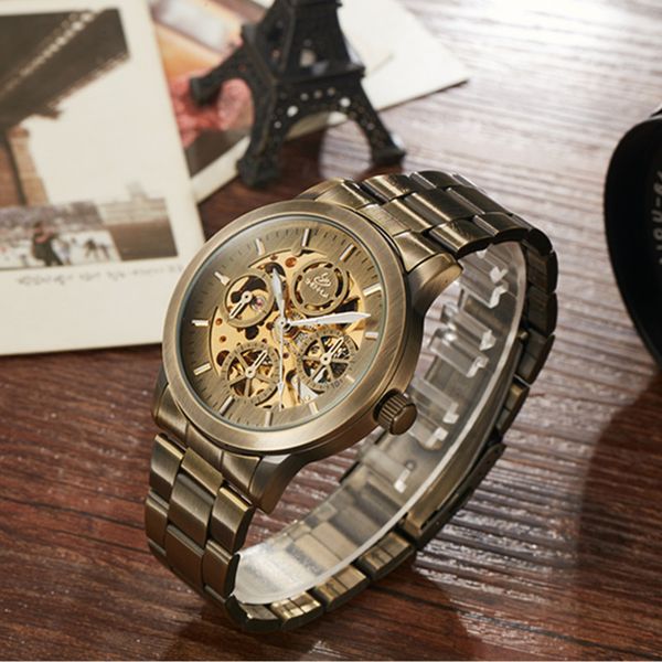gorben stainless steel belt self-wind automatic mechanical men watch male clock business men wrist watch wristwatch, Slivery;brown
gorben stainless steel belt self-wind automatic mechanical men watch male clock business men wrist watch wristwatch, Slivery;brown