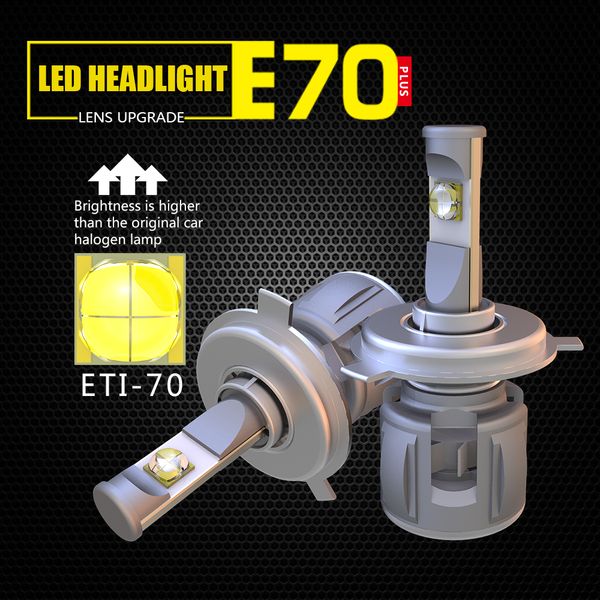 1 set h4 9003 60w 6000lm e70 led headlight front lens lamps bulbs eti-70 4smd chips turbo fan white 6000k h/l beam 120w 12000lm
1 set h4 9003 60w 6000lm e70 led headlight front lens lamps bulbs eti-70 4smd chips turbo fan white 6000k h/l beam 120w 12000lm