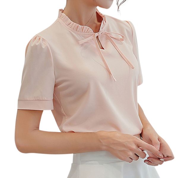 women summer work office short sleeve bow tie solid chiffon blouse tee shirt summer women blouse shirt blusas mujer de moda, White
women summer work office short sleeve bow tie solid chiffon blouse tee shirt summer women blouse shirt blusas mujer de moda, White