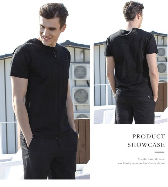 men's solid color casual embroidery thin t-shirt men's summer breathable quick-drying t-shirt, White;black
men's solid color casual embroidery thin t-shirt men's summer breathable quick-drying t-shirt, White;black