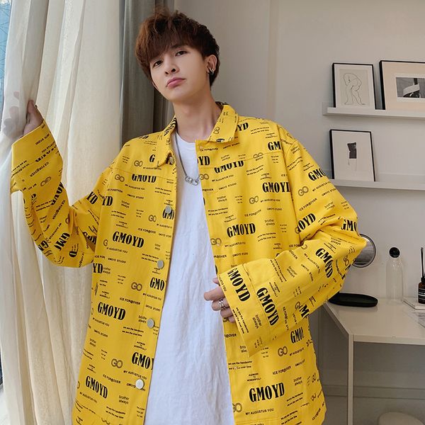 streetwear style shirt coat men's autumn loose student clothes korean version of the trend of fashion letter printing jacket men, Black;brown
streetwear style shirt coat men's autumn loose student clothes korean version of the trend of fashion letter printing jacket men, Black;brown