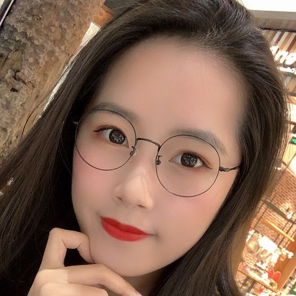 pure titanium tide thin edge full frame round men's and women's literary stars myopia glasses frame with myopia plain glasses, Silver 
pure titanium tide thin edge full frame round men's and women's literary stars myopia glasses frame with myopia plain glasses, Silver