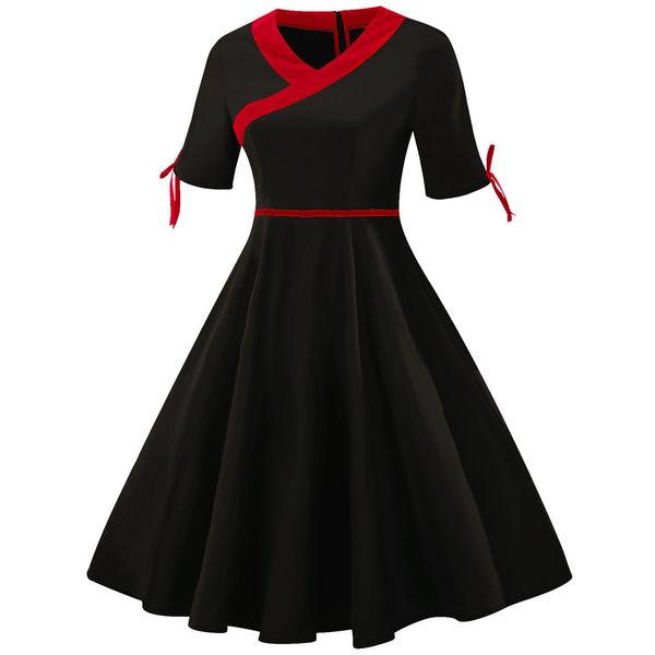 Clothing Women's Dresses Short Sleeve Knee Length Chinese Style Big Sizes Ladies Dresses Sexy Elegant Patchwork Dress 4XL
Clothing Women's Dresses Short Sleeve Knee Length Chinese Style Big Sizes Ladies Dresses Sexy Elegant Patchwork Dress 4XL