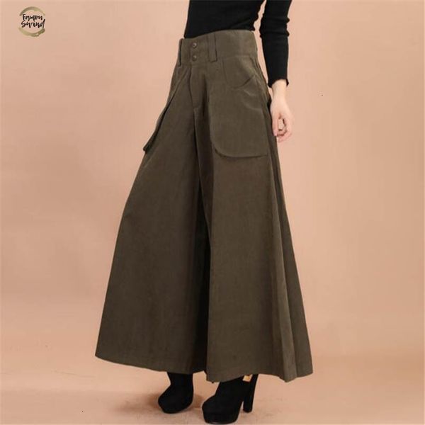 size plus summer women wide leg dress pants vintage female casual solid skirt trousers loose 50s capris culottes pocket zy3365, Black;white
size plus summer women wide leg dress pants vintage female casual solid skirt trousers loose 50s capris culottes pocket zy3365, Black;white