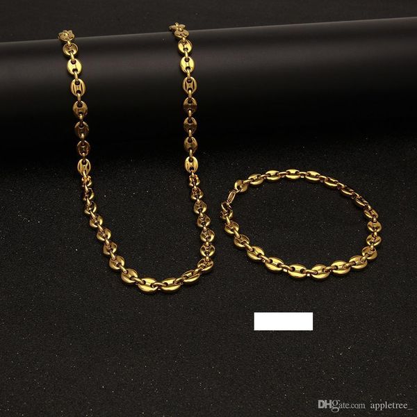 gold silver chain mens necklace chains hip hop hiphop jewelry set stainless steel coffee bean chain men necklaces bracelet bracelets
gold silver chain mens necklace chains hip hop hiphop jewelry set stainless steel coffee bean chain men necklaces bracelet bracelets