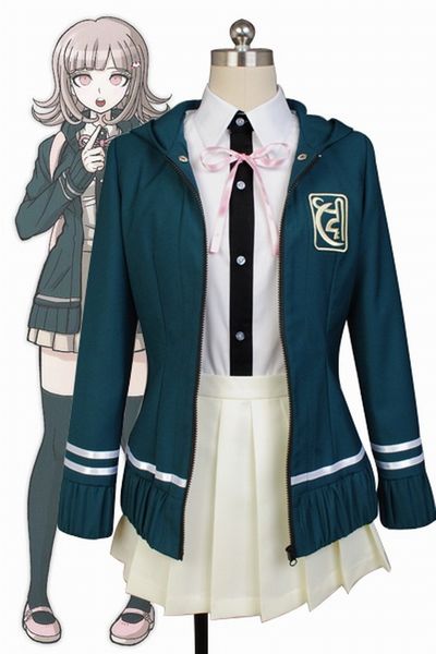 danganronpa chiaki nanami cosplay costume high school outfit uniform dress, Black
danganronpa chiaki nanami cosplay costume high school outfit uniform dress, Black