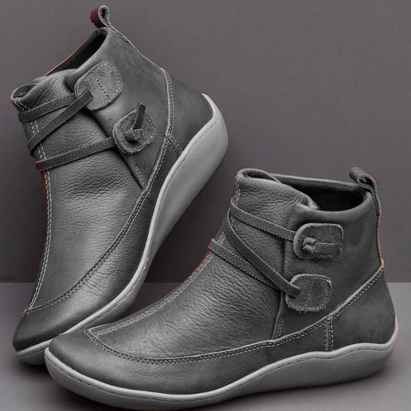 women ankle boots pu leather winter cross strap vintage plush punk warm short boots flat ladies shoes woman botas mujer size 35-43, Black
women ankle boots pu leather winter cross strap vintage plush punk warm short boots flat ladies shoes woman botas mujer size 35-43, Black