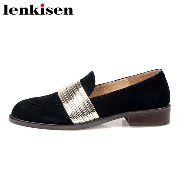 lenkisen limited plus size kid suede round toe med heel loafer european simple design handmade leisure pumps l11, Black
lenkisen limited plus size kid suede round toe med heel loafer european simple design handmade leisure pumps l11, Black